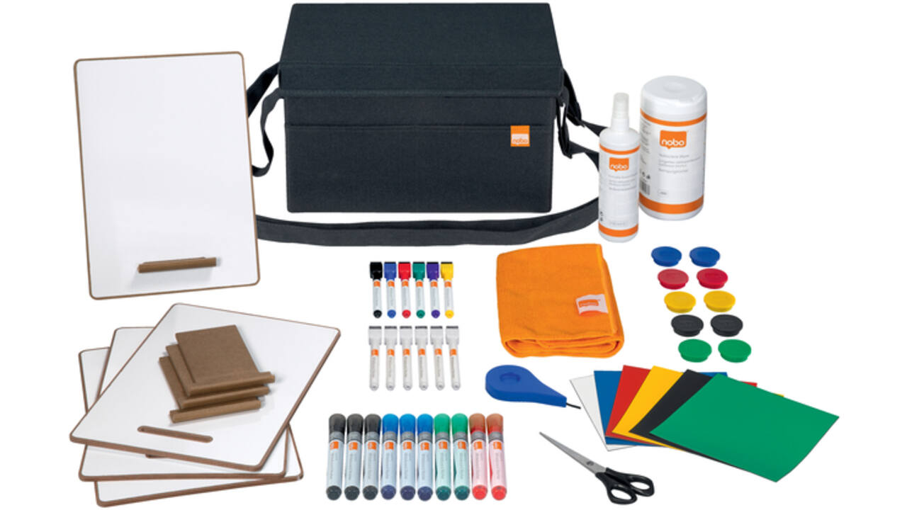 Whiteboard accessoire kit Nobo in draagtas