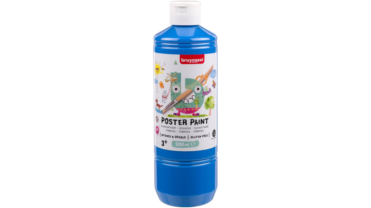 Plakkaatverf Bruynzeel fles 500ml lichtblauw