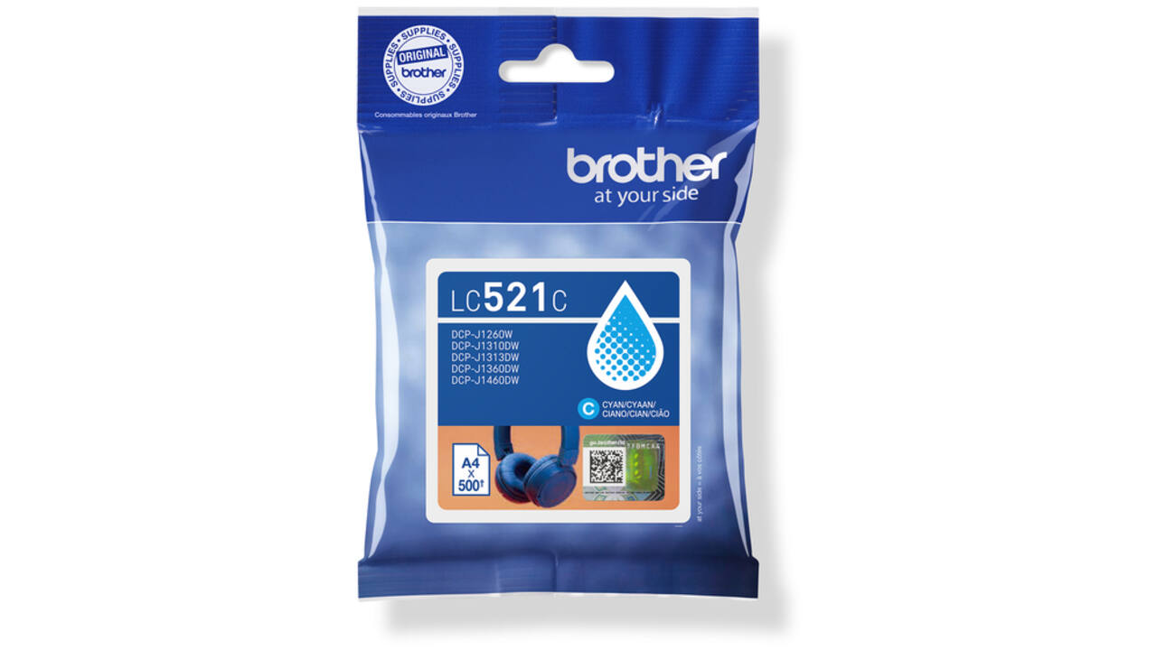 Inktcartridge Brother LC-521C blauw