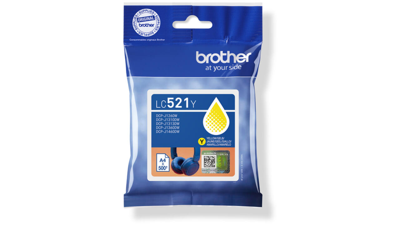 Inktcartridge Brother LC-521Y geel