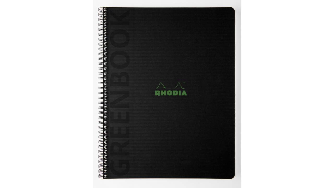 Notitieboek Rhodia Greenbook recycled A4+ lijn 160 pagina's 90gr sc