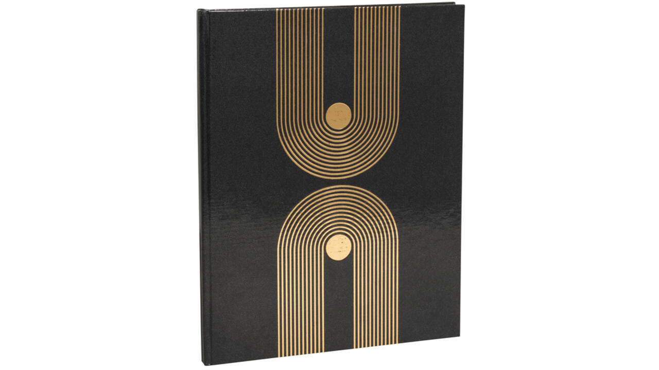 Gastenboek Exacompta Graphik 270x220mm blanco zwart