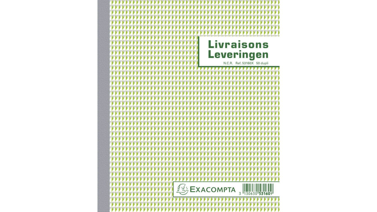 Kasboek Exacompta Manifold leveringen dupli 50vel NL FR