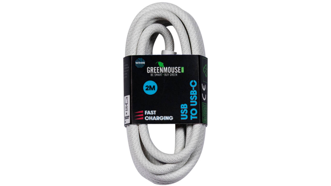 Kabel Green Mouse USB-A to USB-C data Woven - 2m
