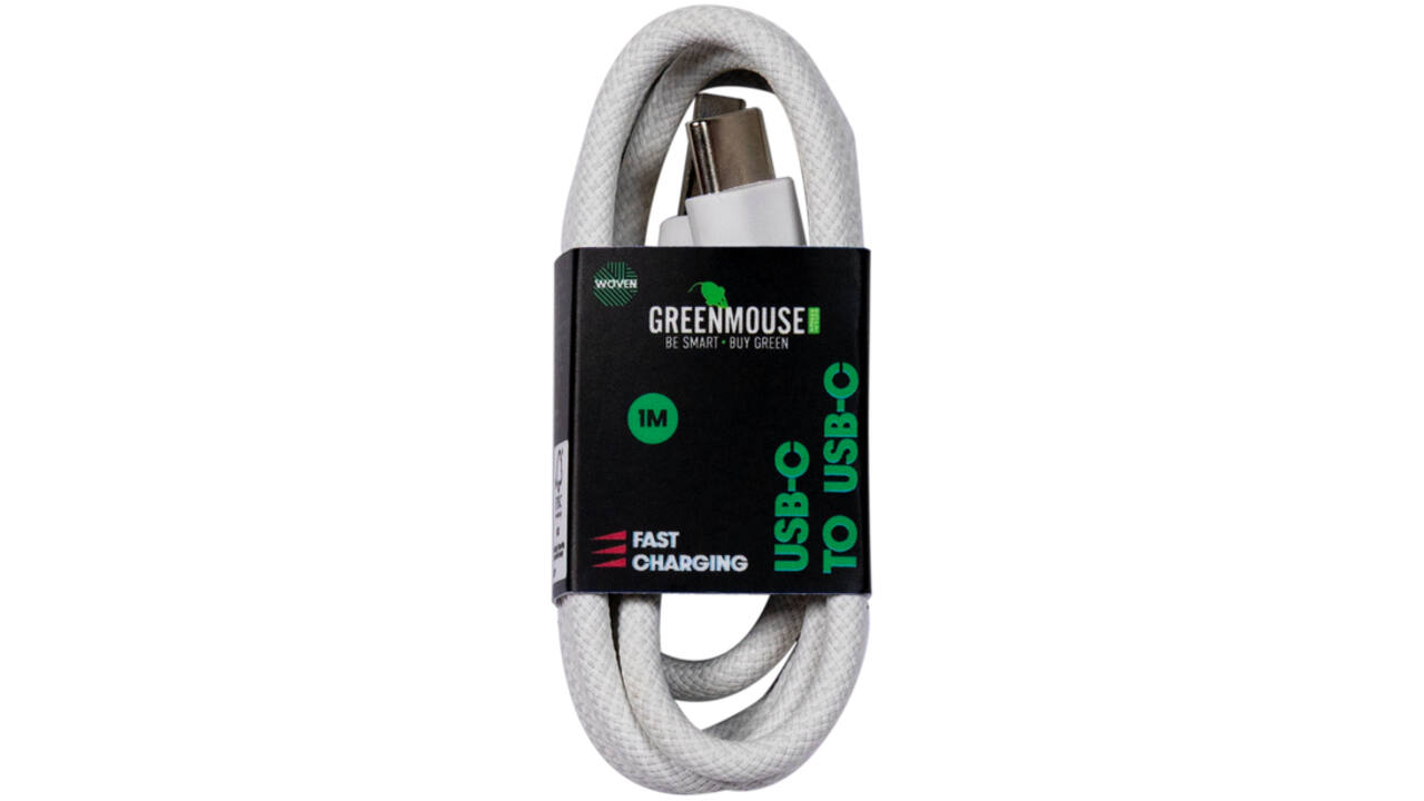 Kabel Green Mouse USB-C to USB-C data Woven 1m