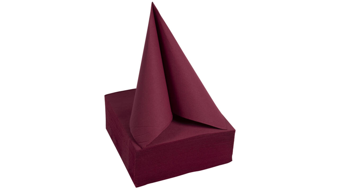 Servet Pronappe 1/4 vouw 2-laags 380x380mm 40 vel bordeauxrood