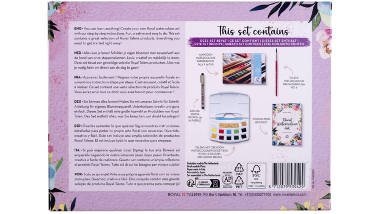 Aquarelverfset Talens Art Creation Floral Watercolour Art assorti