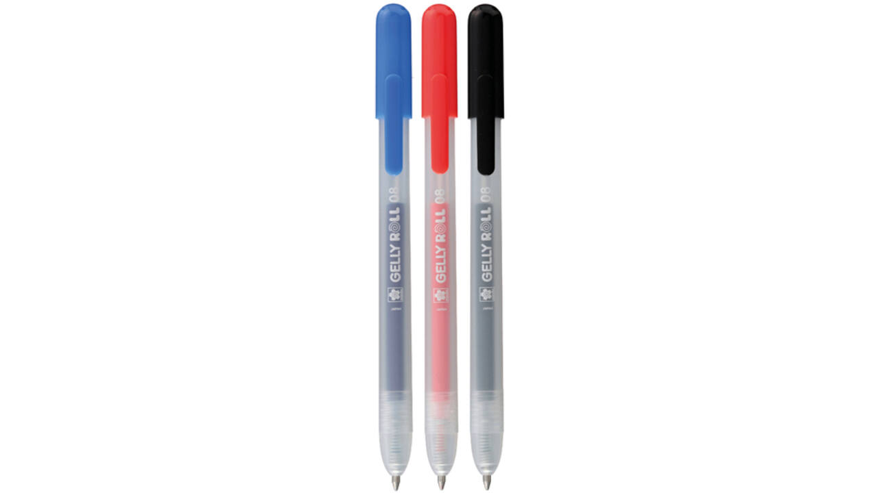 Gelschrijver Sakura Gelly Roll Classic 08 klikfunctie set à 3 kleuren