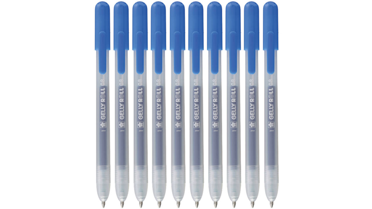 Gelschrijver Sakura Gelly Roll Classic 08 klikfunctie set à 10 stuks blauw