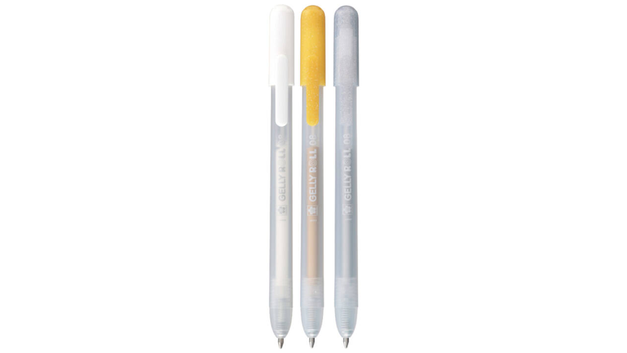 Gelschrijver Sakura Gelly Roll Special 08 klikfunctie set à 3 kleuren goud