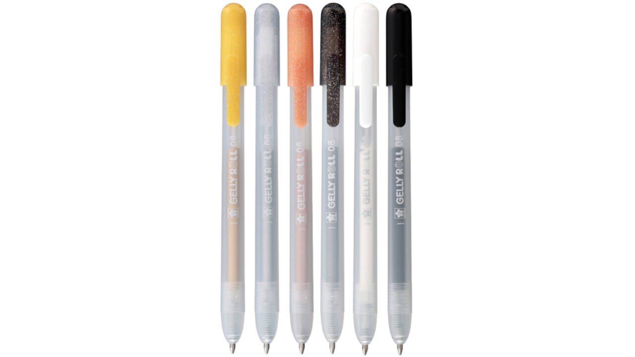 Gelschrijver Sakura Gelly Roll Special 08 klikfunctie set à 6 kleuren