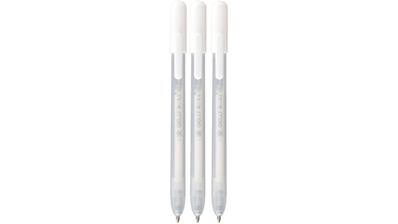 Gelschrijver Sakura Gelly Roll Classic 08 klikfunctie set à 3 stuks wit