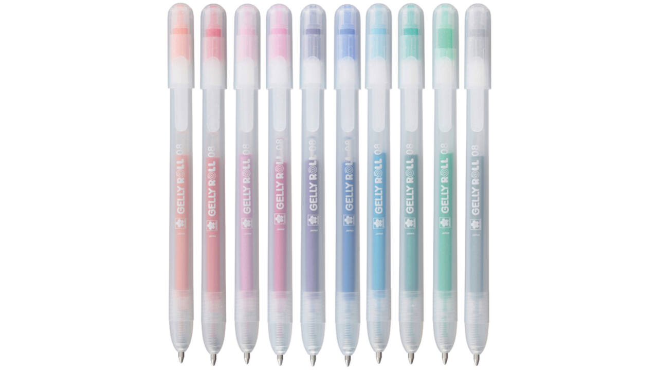 Gelschrijver Sakura Gelly Roll Stardust 08 klikfunctie set à 10 kleuren