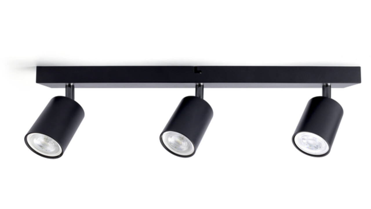 Plafondspot Integral Siena 3 spot IP20 GU10 zwart