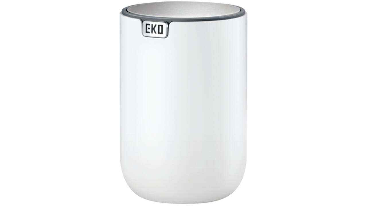 Afvalbak EKO Fandy 2 tafelmodel met swingdeksel 1,5 liter wit