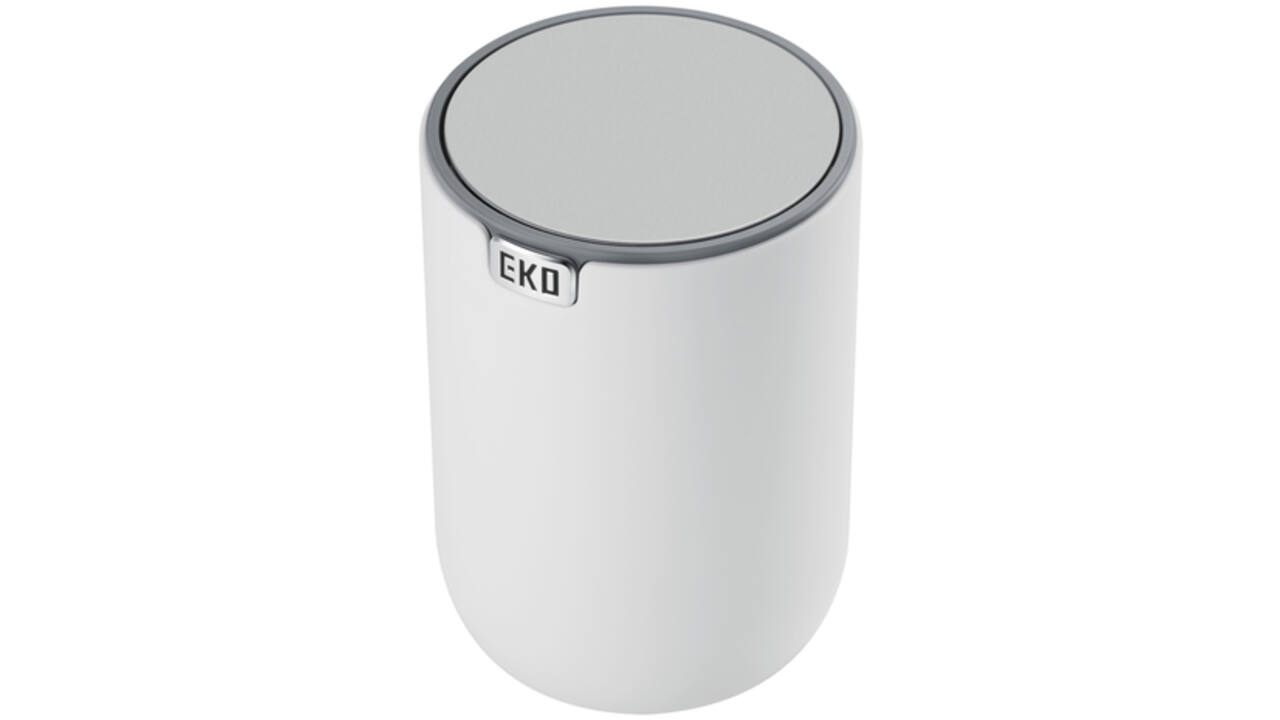 Afvalbak EKO Fandy 2 tafelmodel met swingdeksel 1,5 liter wit