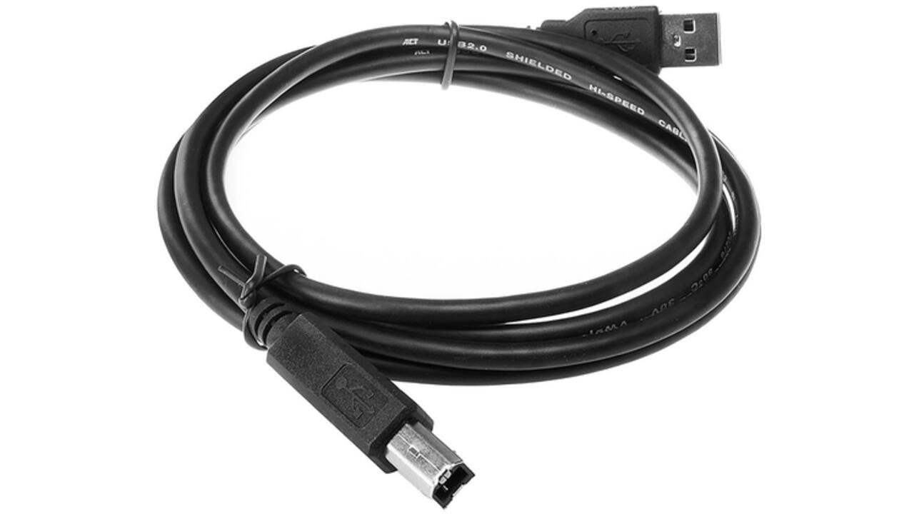 Kabel ACT USB USB-B 2.0 M zwart 3 meter