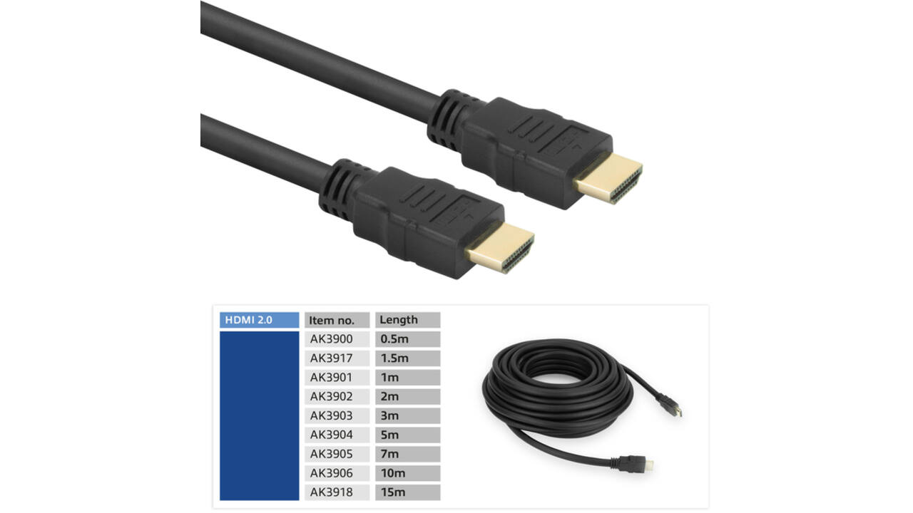 Kabel ACT HS v2.0 HDMI-A male - HDMI-A male (AWG30) 5 meter