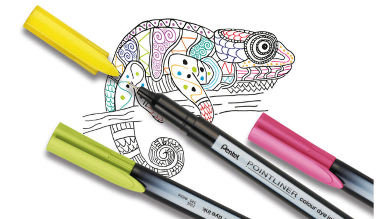 Fineliner Pentel Pointliner S40-B fijn rood