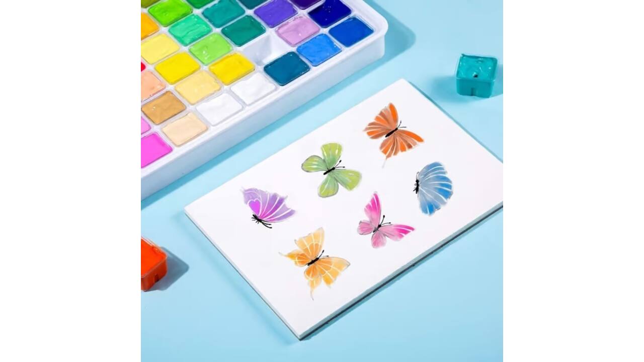 Gouache HIMI 56 kleuren 30gr inclusief neon en matellic opbergbox wit