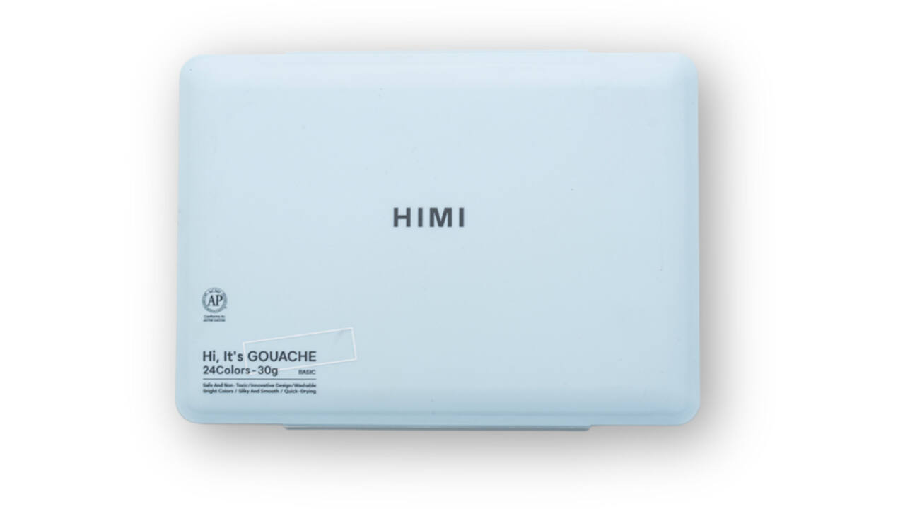 Gouache HIMI 24 kleuren 30gr opbergbox ice blue