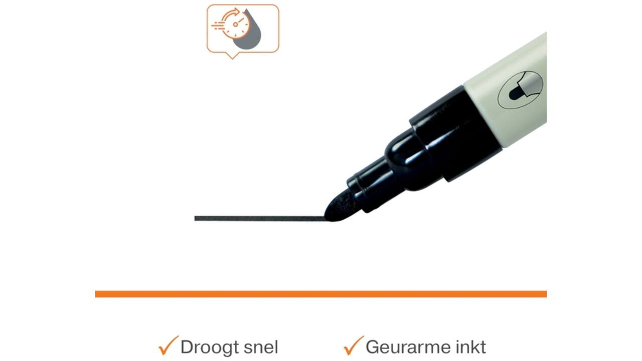 Whiteboardmarker Nobo ronde punt 3mm zwart
