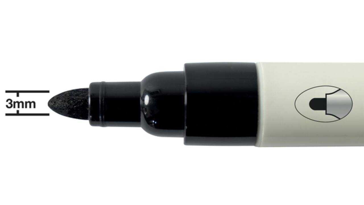 Whiteboardmarker Nobo ronde punt 3mm zwart