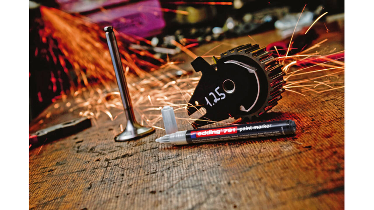 Paintmarker edding 791 op alcoholbasis 1-2mm wit