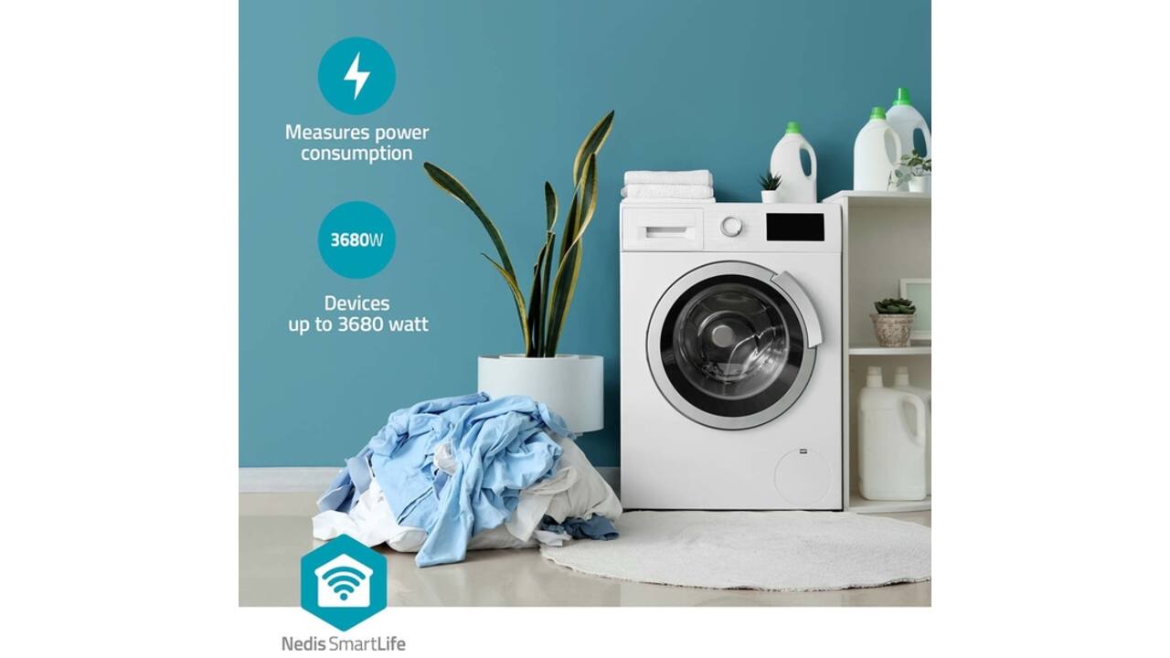 Slimme stekker Nedis Smartlife Wifi 3 stuks wit