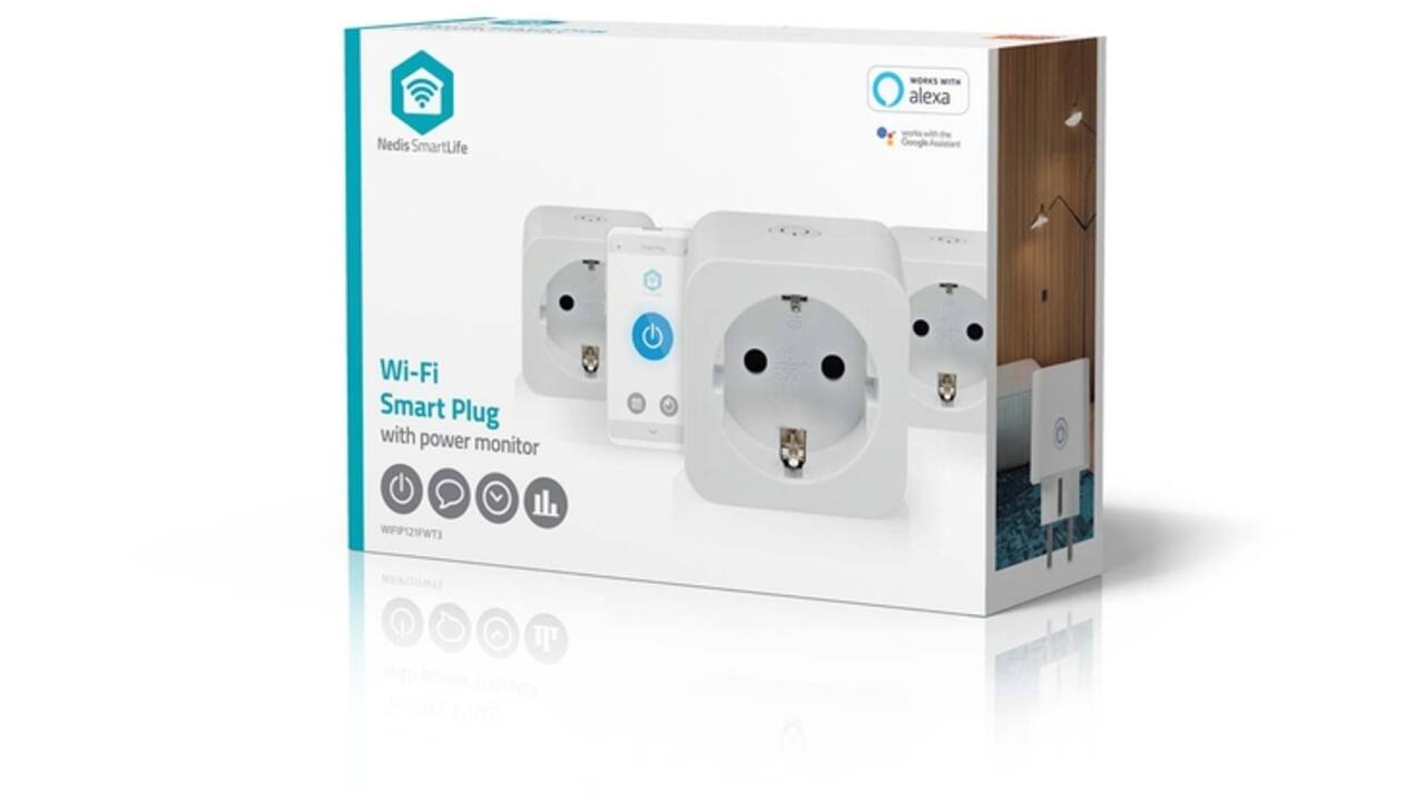 Slimme stekker Nedis Smartlife Wifi 3 stuks wit