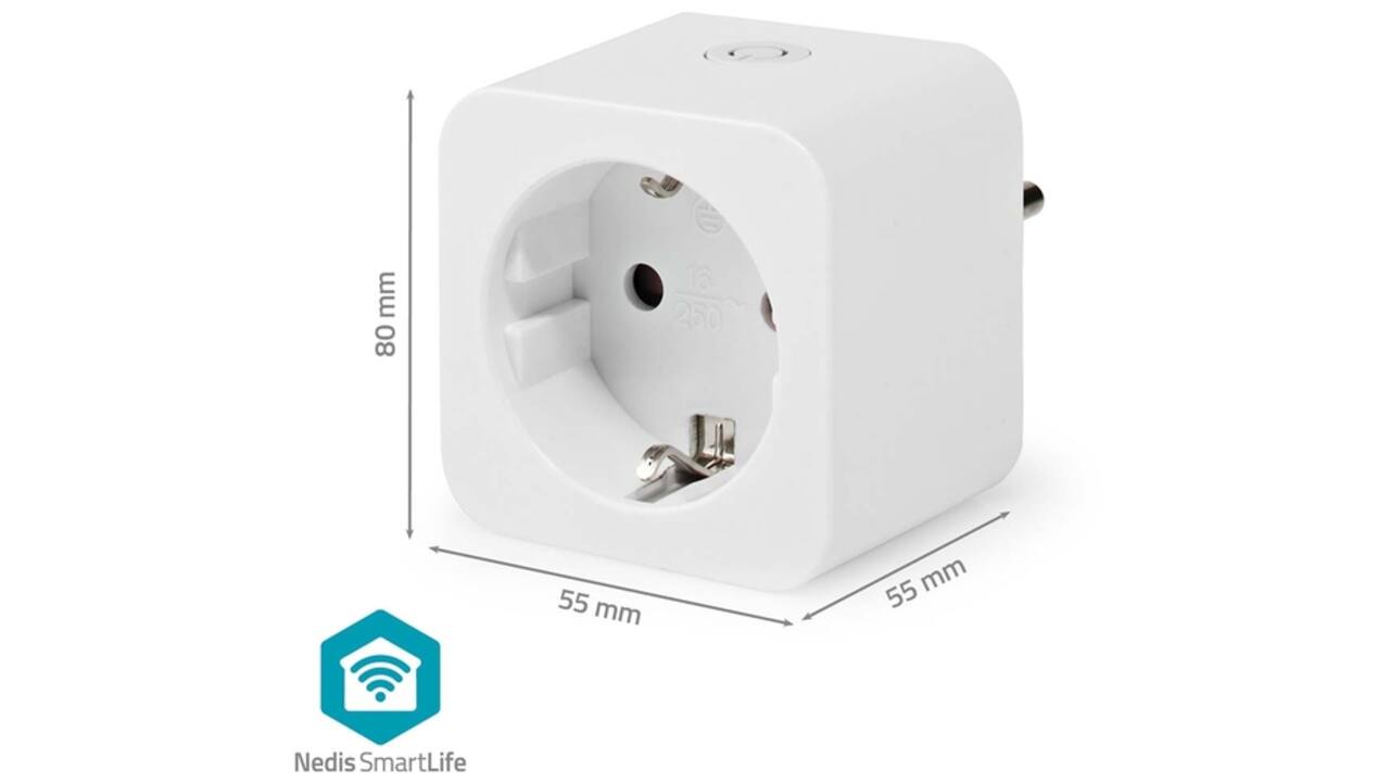 Slimme stekker Nedis Smartlife Wifi 3 stuks wit