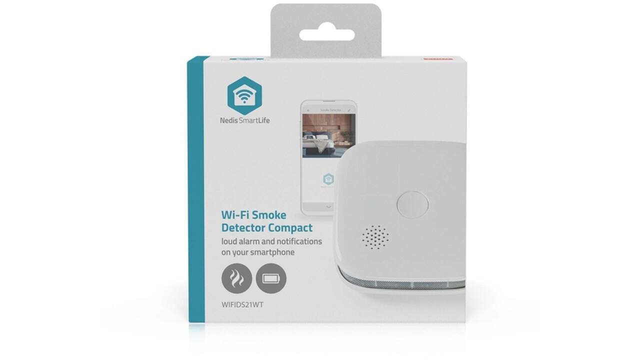 Rookmelder Nedis Smartlife Wifi 10 jaar sensor wit