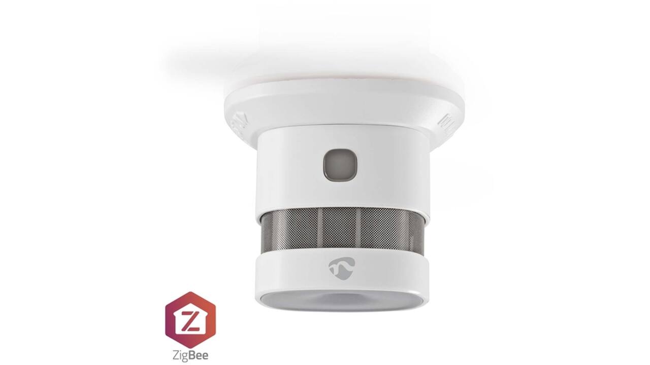 Rookmelder Nedis Smartlife Zigbee 3.0 Wifi 10 jaar sensor wit