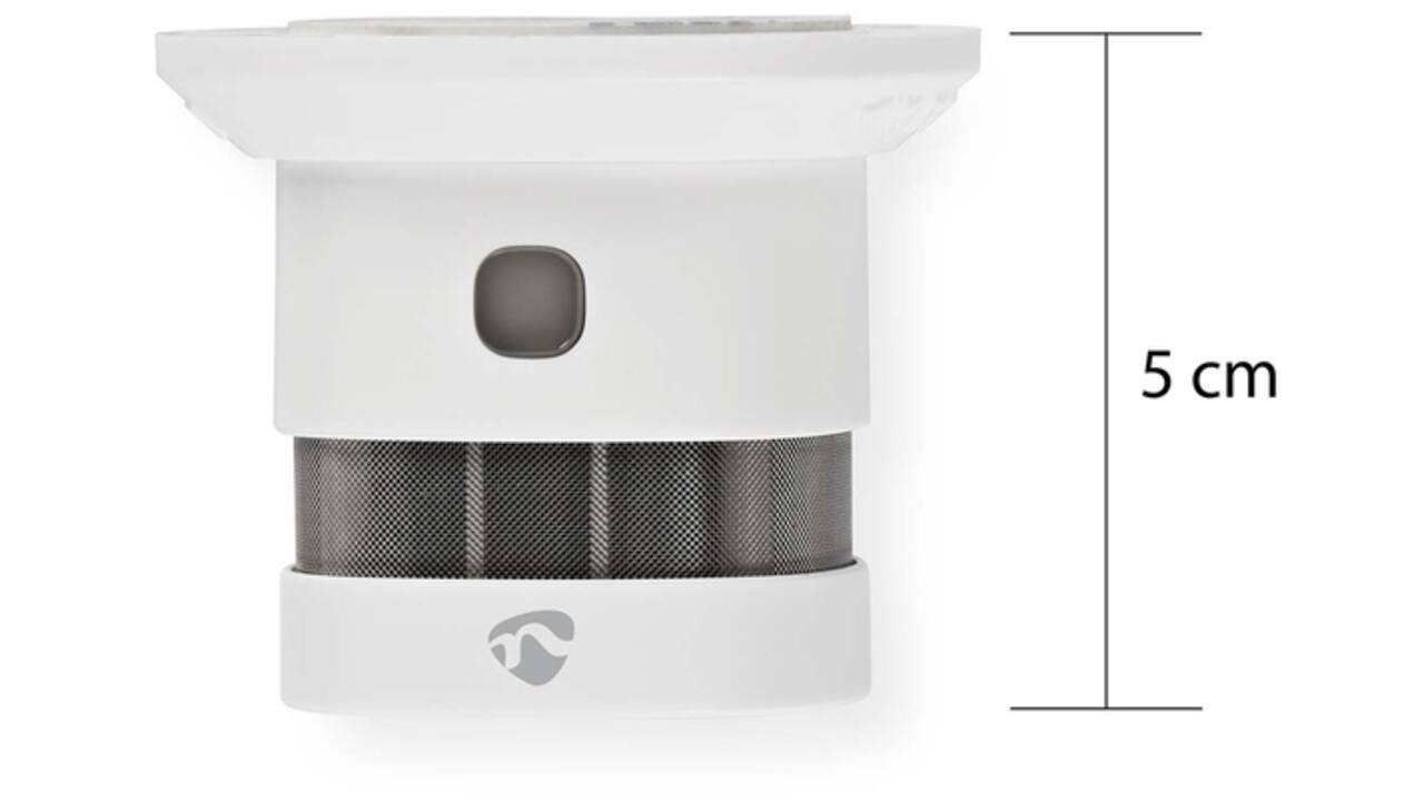 Rookmelder Nedis Smartlife Zigbee 3.0 Wifi 10 jaar sensor wit