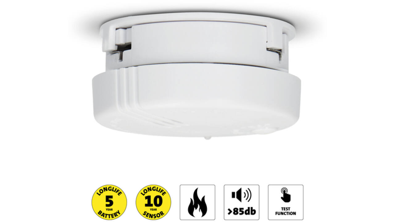 Rookmelder Alecto mini met 5 jaar batterij SA100 wit
