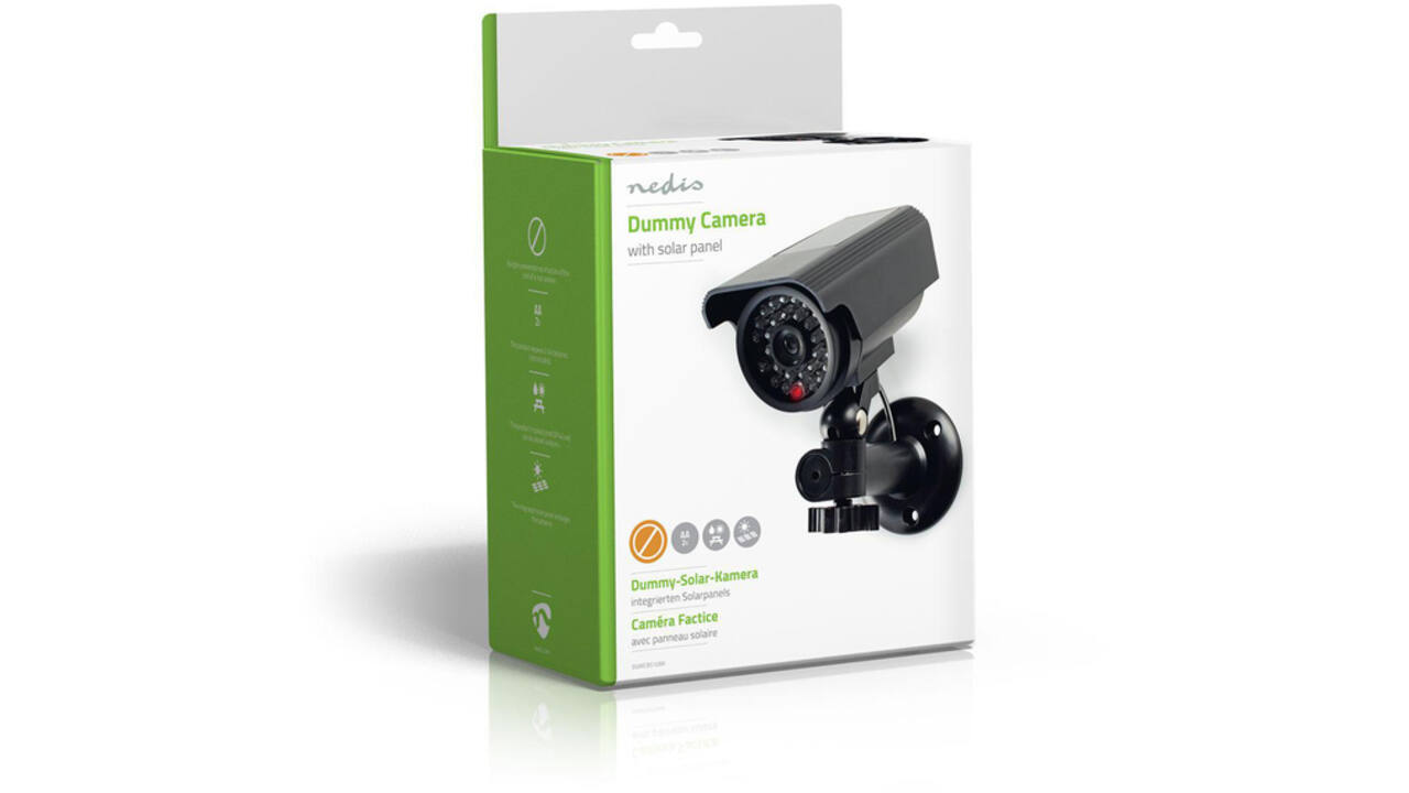Dummy beveiligingscamera Nedis bullet solar buiten grijs