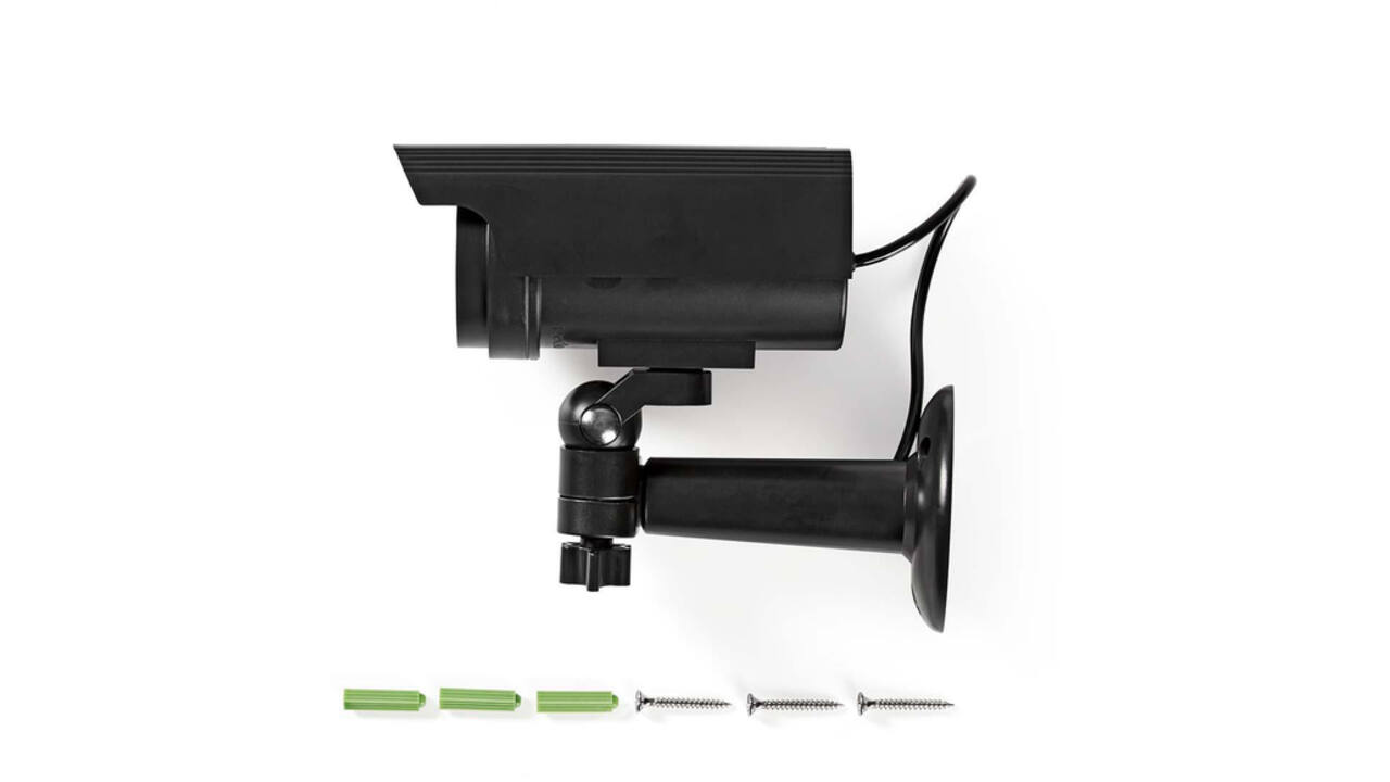 Dummy beveiligingscamera Nedis bullet solar buiten grijs