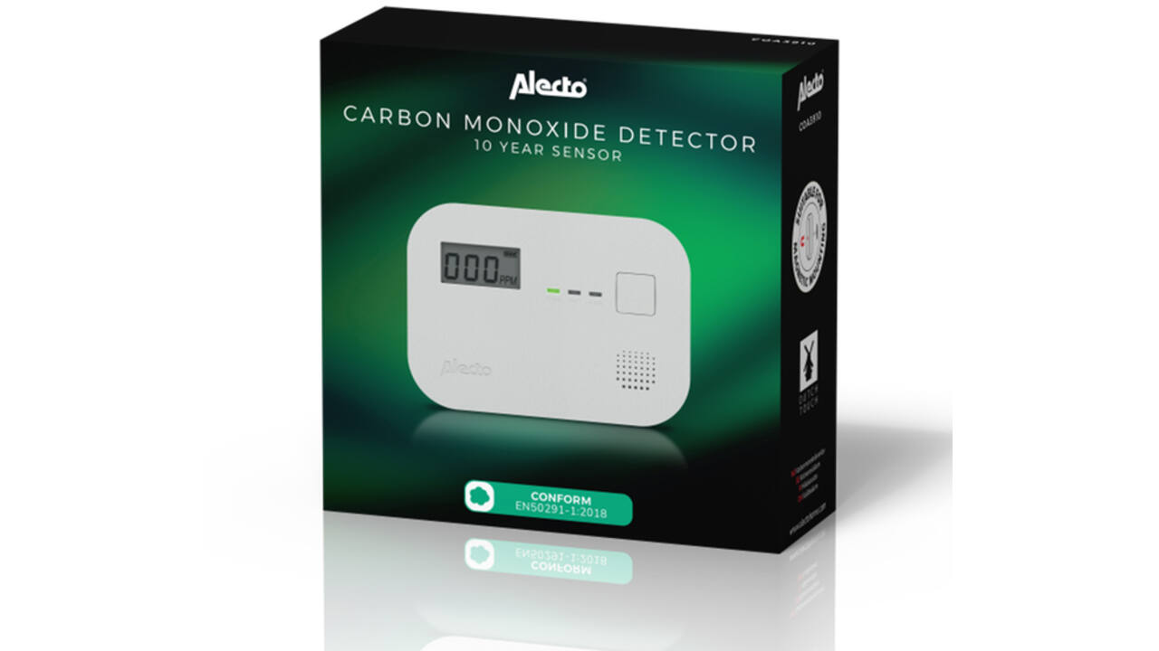 Koolmonoxidemelder Alecto 10 jaar sensor en display COA3910 wit