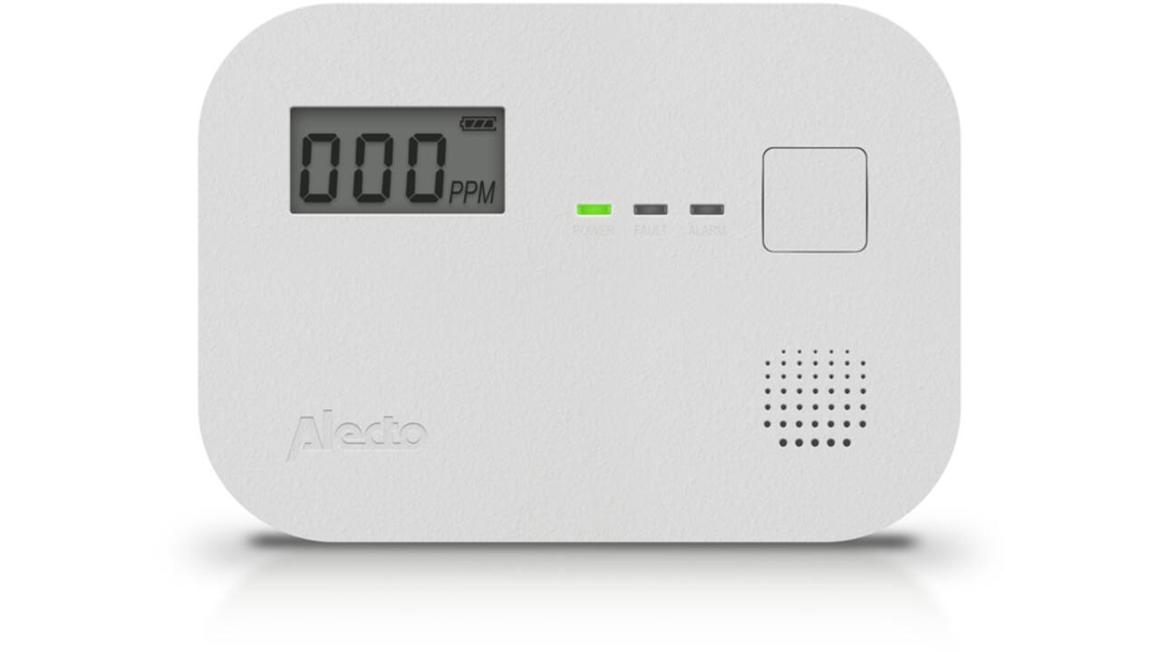 Koolmonoxidemelder Alecto 10 jaar sensor en display COA3910 wit