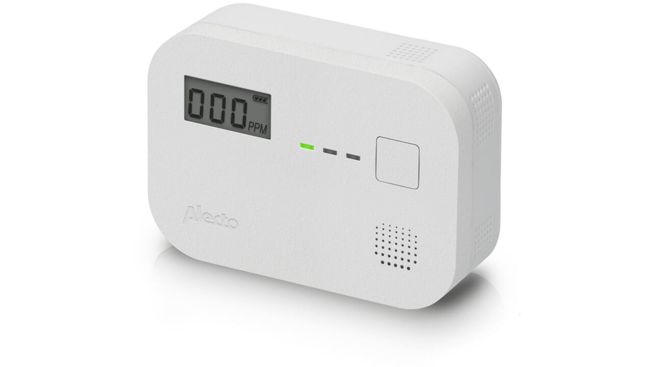 Koolmonoxidemelder Alecto 10 jaar sensor en display COA3910 wit