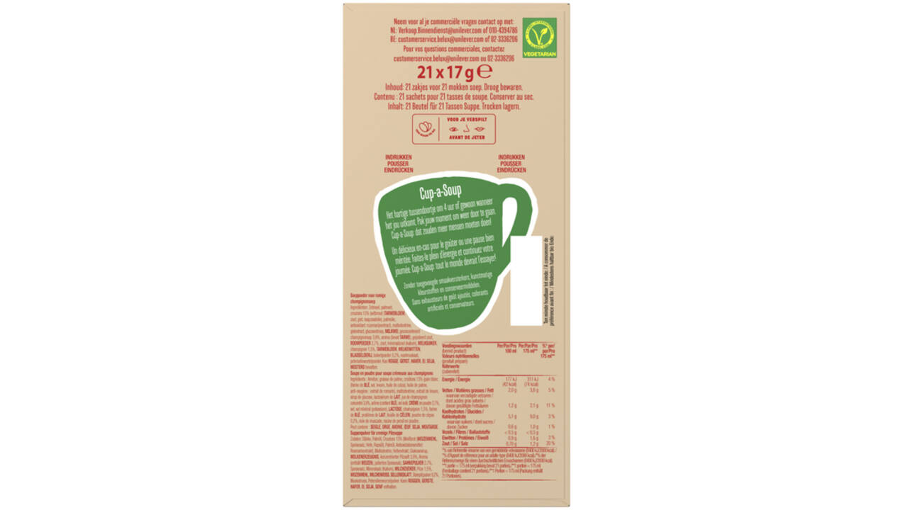 Cup-a-Soup Knorr champignon crème 21x175ml