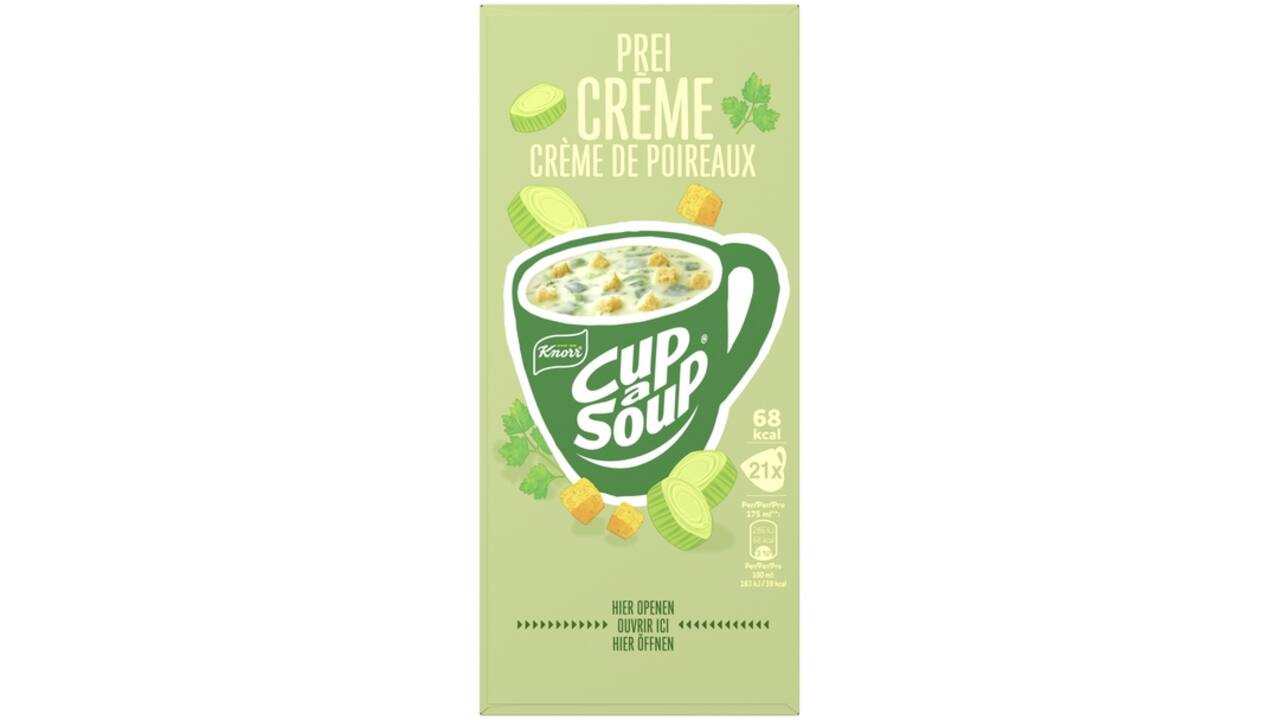 Cup-a-Soup Knorr prei-crème 21x175ml