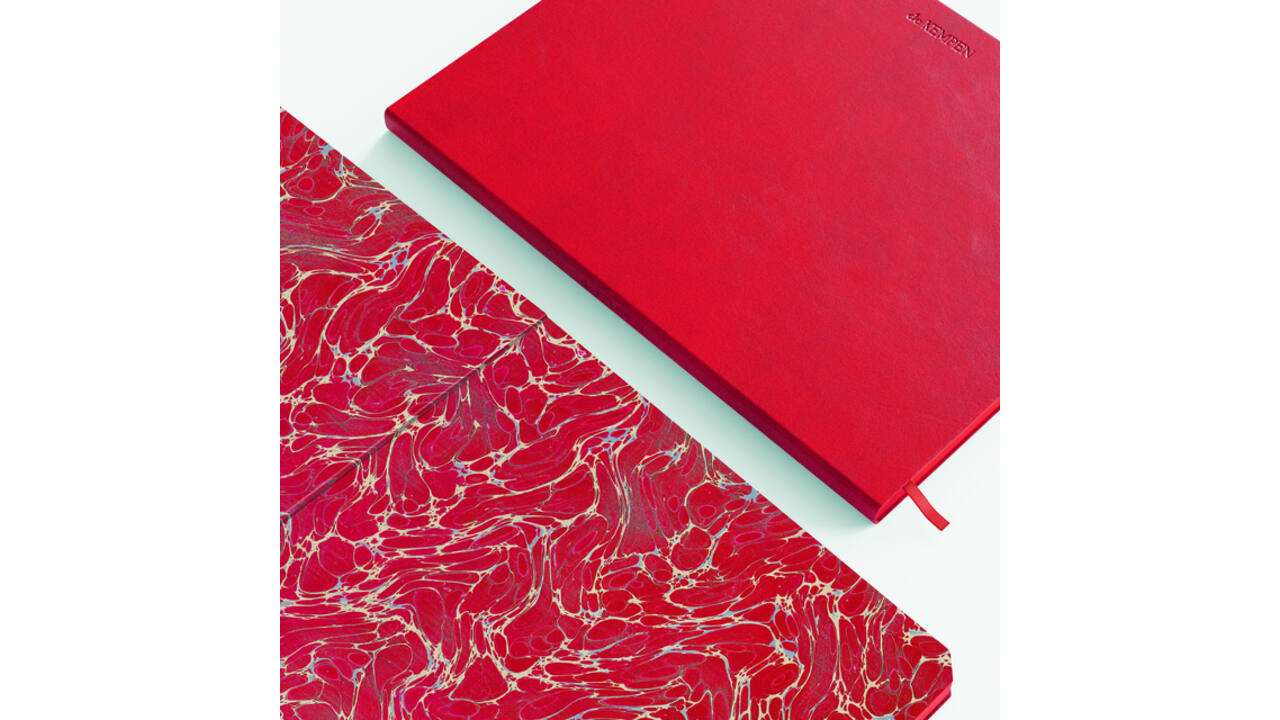 Notitieboek de KEMPEN Poppy 171x220mm lijn 192 pagina's 90gr rood