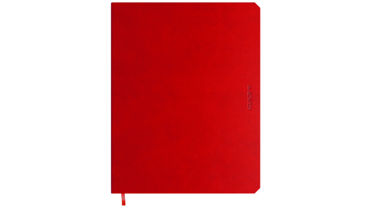 Notitieboek de KEMPEN Poppy 171x220mm blanco 192 pagina's 90gr rood