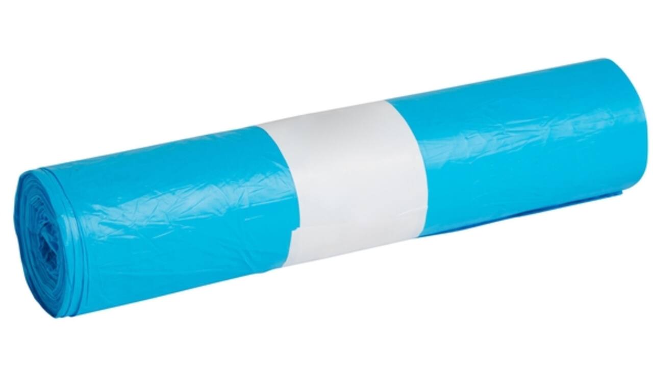 Afvalzak Propsac HDPE T23 58x100cm 70L blauw rol à 25 stuks