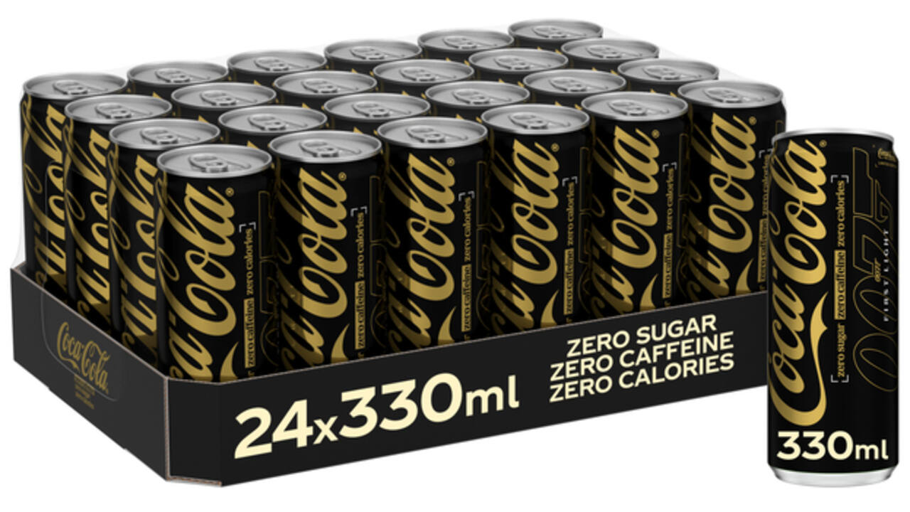 Frisdrank Coca Cola zero sugar zero caffeine blik 330 ml