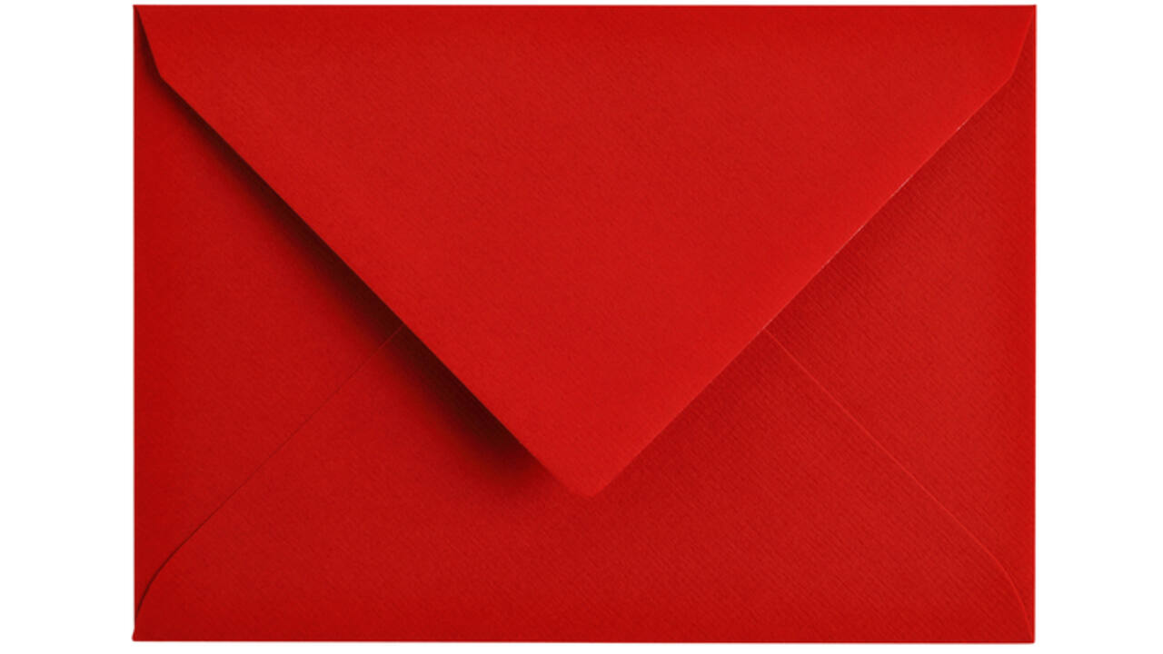 Envelop Papicolor C6 114x162mm rood