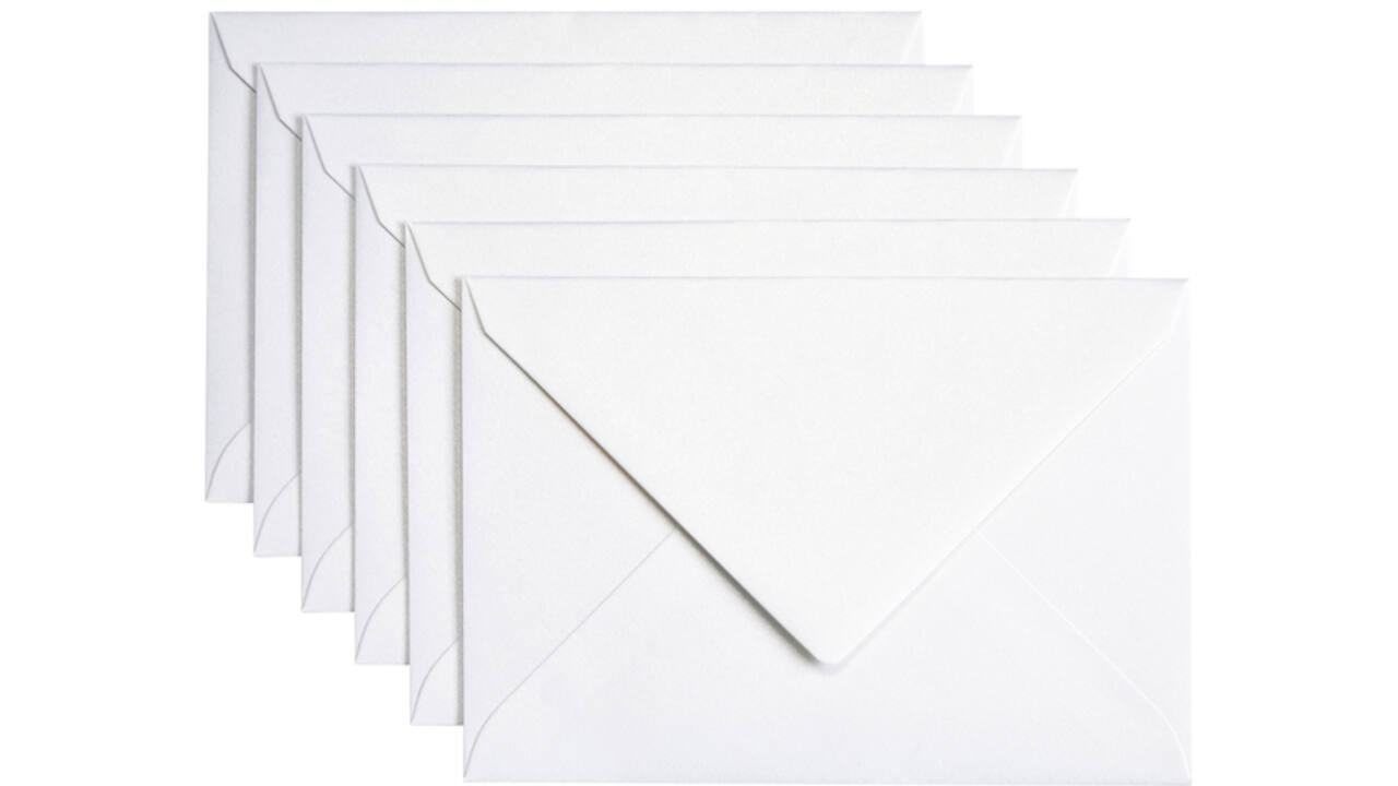 Envelop Papicolor C6 114x162mm metallic parelwit