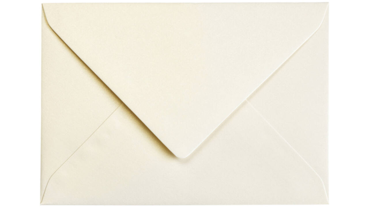 Envelop Papicolor C6 114x162mm metallic ivoor