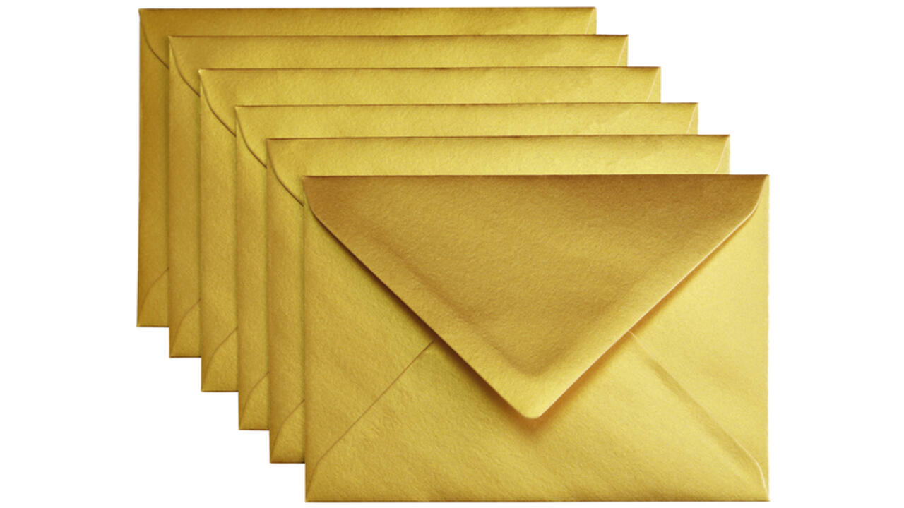 Envelop Papicolor C6 114x162mm metallic goud